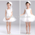 Latest Elegant Organza Kids Party Wear Vestidos de meninas de flores brancas para casamento